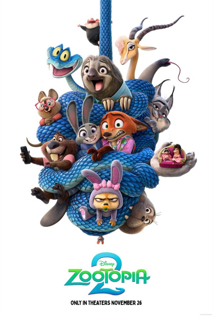 Plakat za animirani film Zootropola 2 (Zootopia 2)